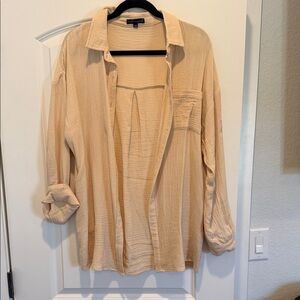 Wishlist Beige Button-Down Shirt